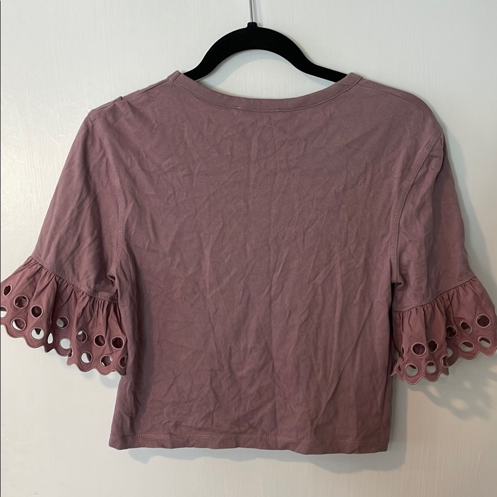 See By Chloe Pink Ruffled Crop Top - Picture 5 of 5